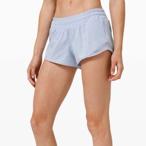 lululemon hotty hot short ii 2.5” blue linen